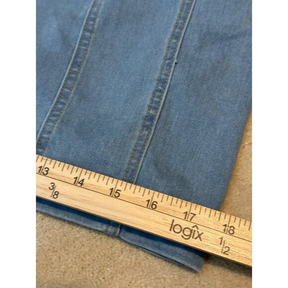 Nichole Lynel Denim Off Shoulder Sweetheart Neckline Puff Sleeve Mini Dress NWT - Picture 10 of 14